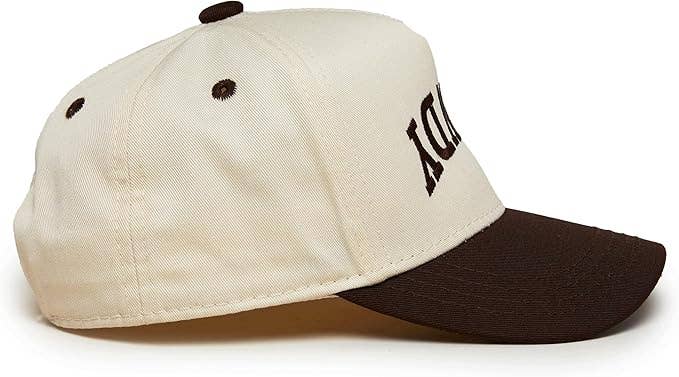 ROWDY Trucker Hat – Cream & Brown