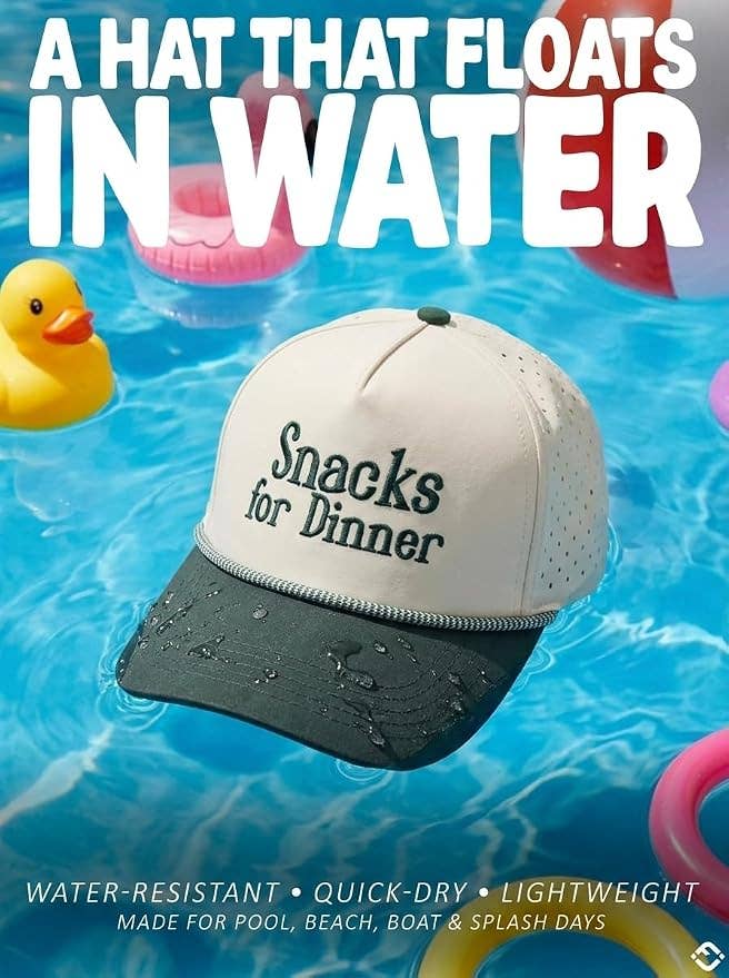 Kid's Golf Hat - Snacks For Dinner - Green/Beige: Medium/Large