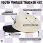 Kids Vintage Trucker Hat | Toddler Baseball Cap | “Howdy” Upside Down Hat | Adjustable Kids Hat (2–9 Years)