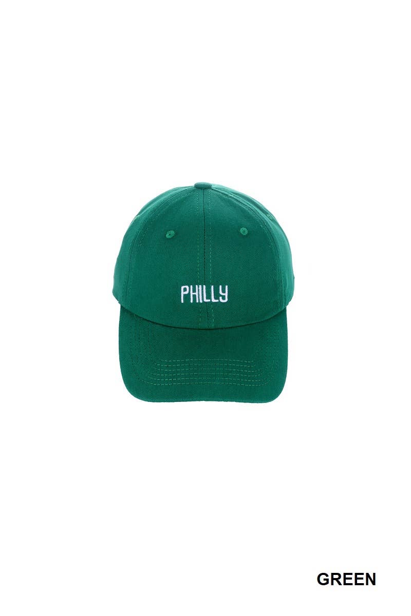 Vintage Philly Embroidered Baseball Cap SI-26571: GREEN-170479 / OS