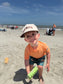 Rowdy Kids Trucker Hat | Toddler Baseball Cap | Cream Brown Vintage Hat | Adjustable Kids Hat