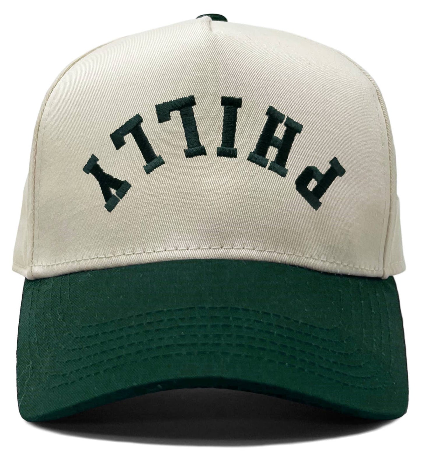 Two Tone Cap -  Philly (upside down) Green/Beige