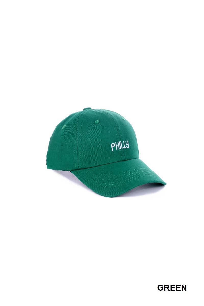 Vintage Philly Embroidered Baseball Cap SI-26571: GREEN-170479 / OS