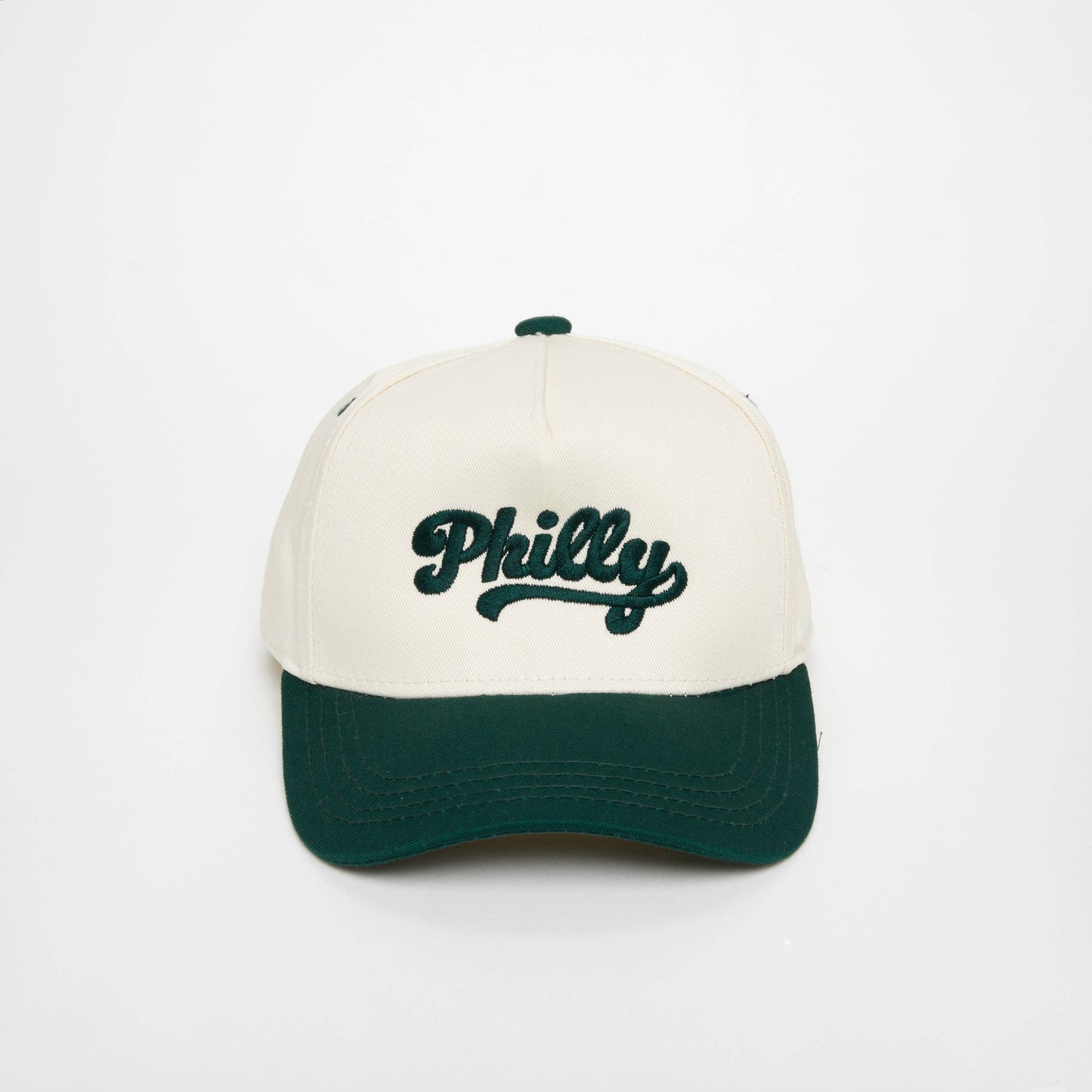 Philly Kids Trucker Hat | Toddler Baseball Cap | Green & Beige Vintage Hat | Adjustable Kids Hat (2–9 Years)