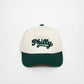 Philly Kids Trucker Hat | Toddler Baseball Cap | Green & Beige Vintage Hat | Adjustable Kids Hat (2–9 Years)