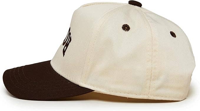 ROWDY Trucker Hat – Cream & Brown
