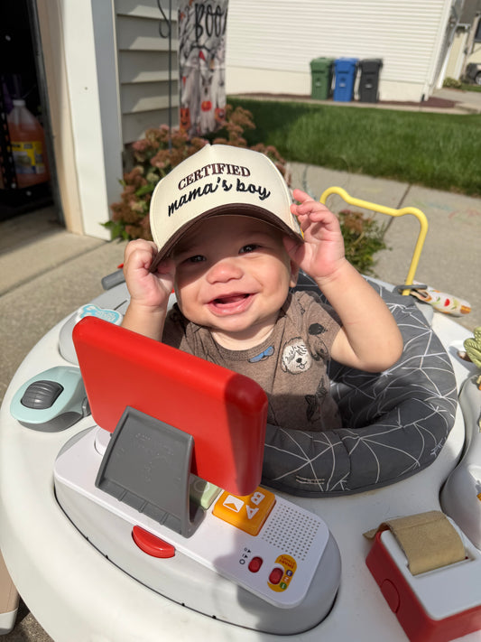Certified Mama’s Boy Trucker Hat – Baby, Toddler & Kids