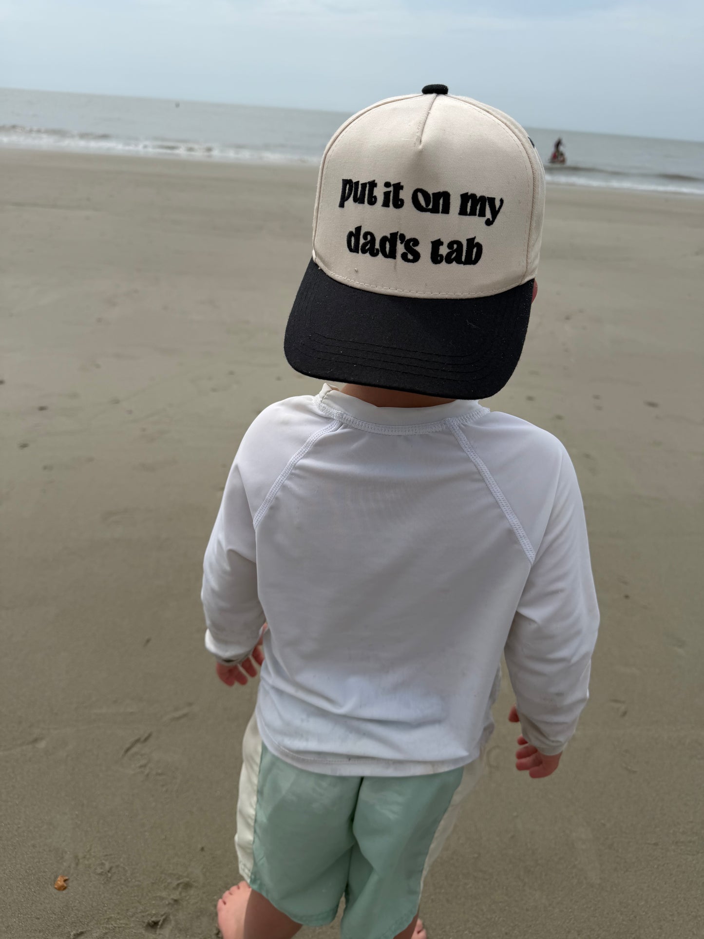Put It On My Dad’s Tab Hat | Funny Baby Hat | Toddler Trucker Hat | Kids Baseball Cap | Gift for Dad