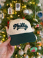 Philly Kids Trucker Hat | Toddler Baseball Cap | Green & Beige Vintage Hat | Adjustable Kids Hat (2–9 Years)