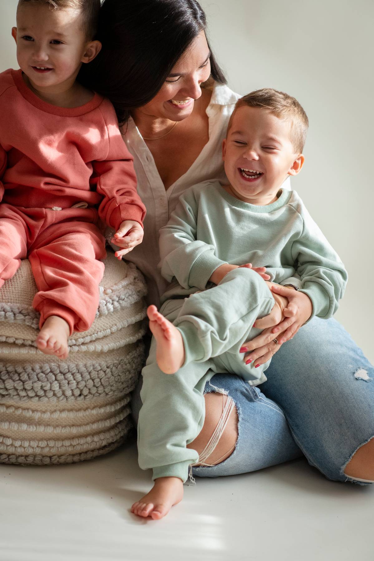 Unisex Everyday Cotton Sweatsuit - Coral, Dusty Blue, Dusty Purple, Mint Sage