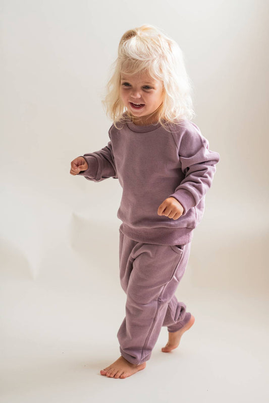 Unisex Everyday Cotton Sweatsuit - Coral, Dusty Blue, Dusty Purple, Mint Sage