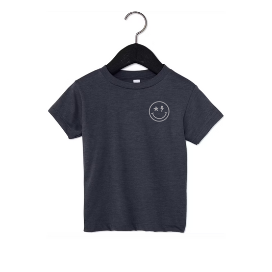 Toddler Smiley Bolt Tee – Minimal Graphic T-Shirt - Gender Neutral