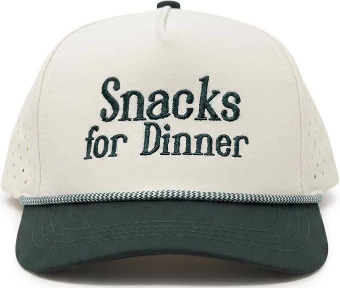 Kid's Golf Hat - Snacks For Dinner - Green/Beige: Medium/Large