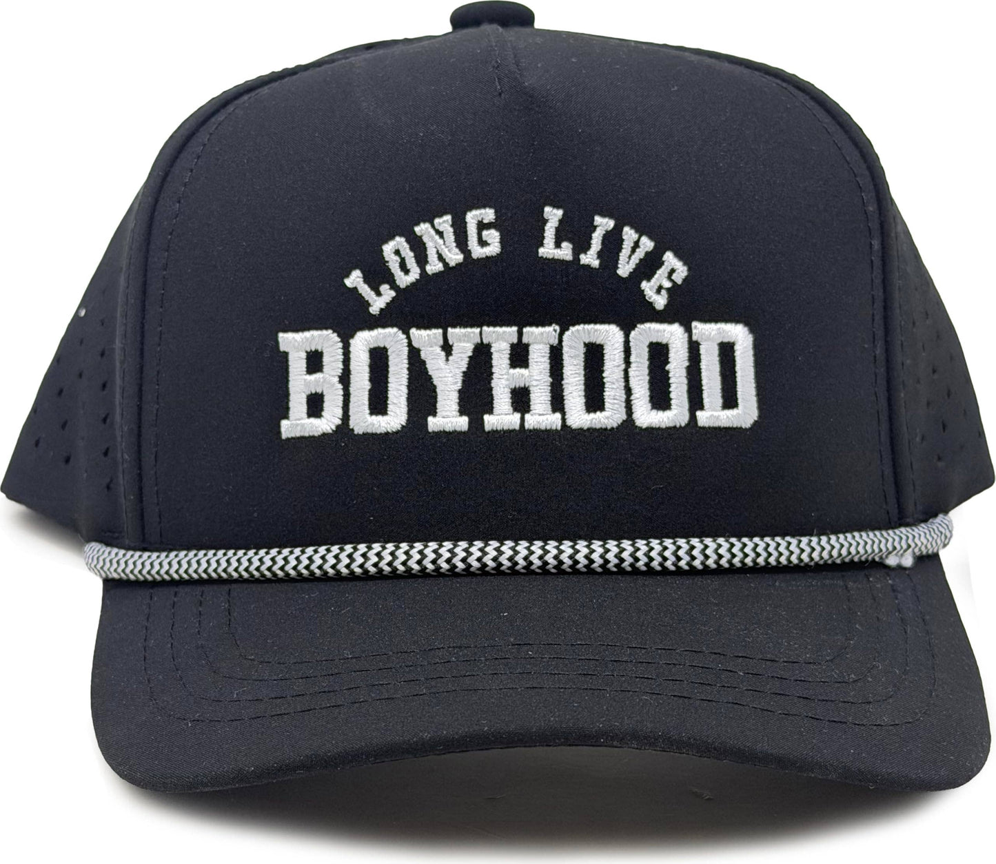 Kid's Golf Hat - Long Live Boyhood - Black: X-Small