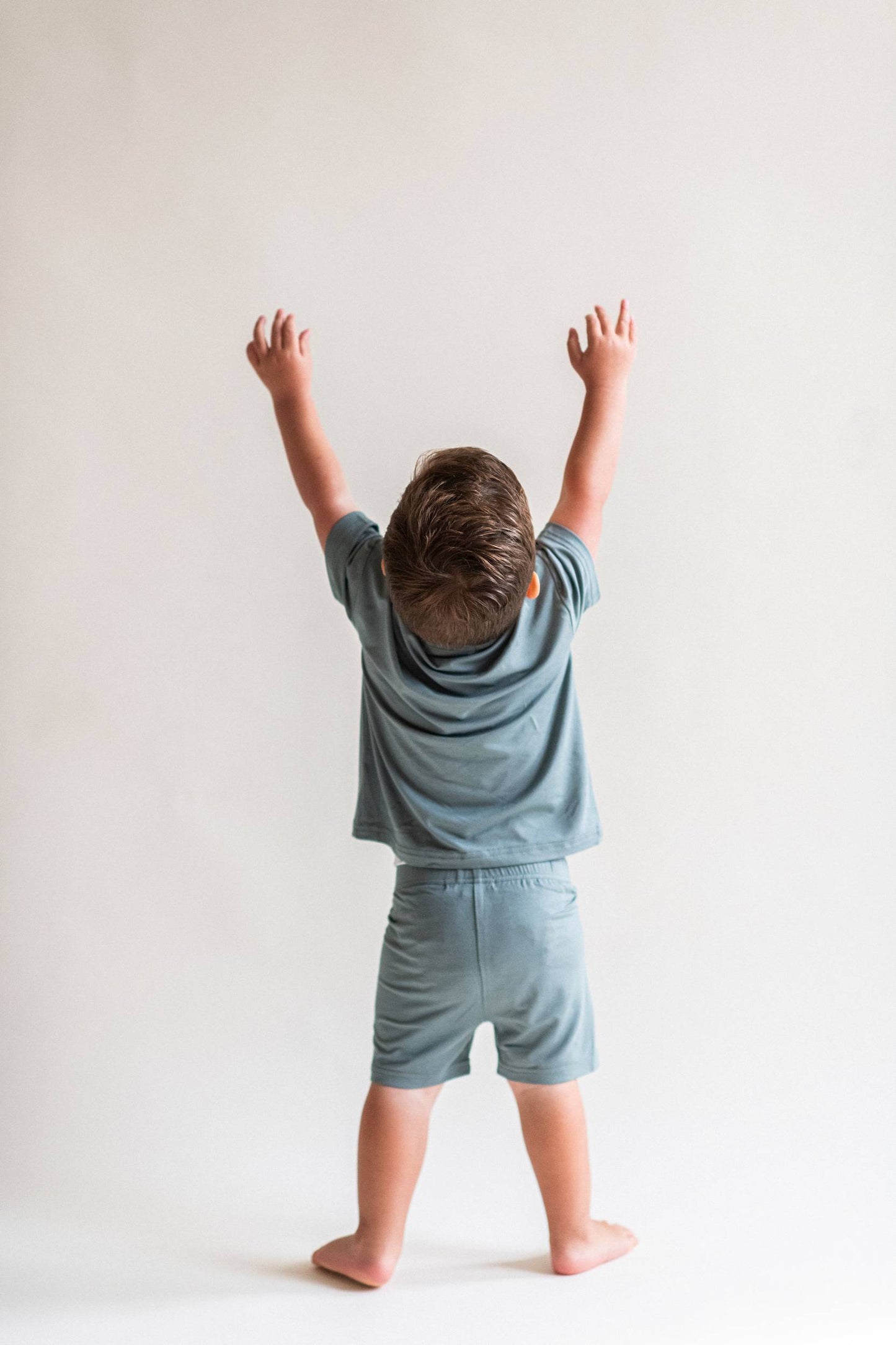 Toddler Two-Piece Everyday Set – Neutral Kids Loungewear - Blush and Dusty Teal