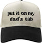 Kids/Baby Two Tone Vintage Cap - Put It on My Dad's Tab : Medium/Large