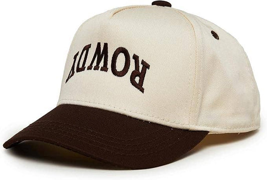 ROWDY Trucker Hat – Cream & Brown