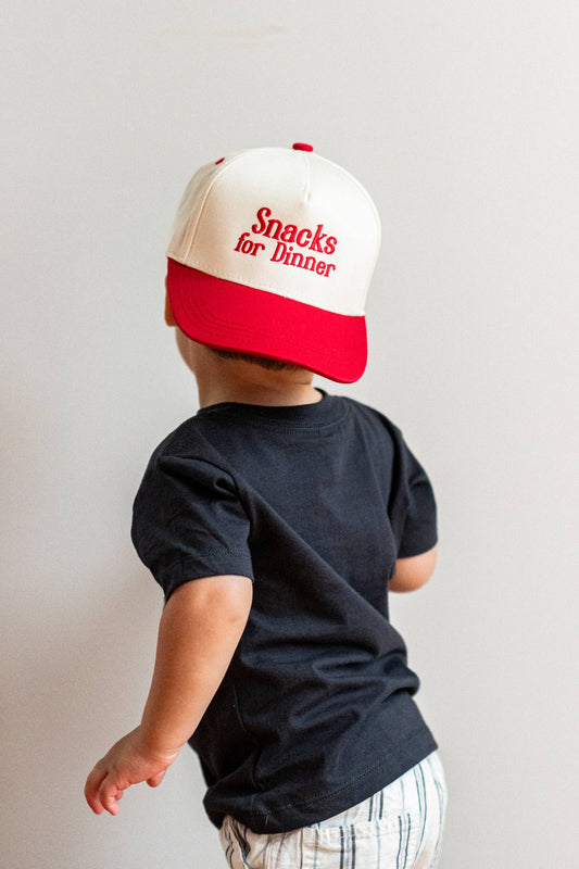 Toddler Hat – Snacks for Dinner - Adjustable Kids Trucker Cap