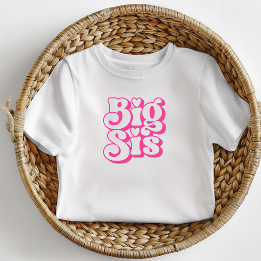 Big Sis T-Shirt – Modern Neutral Sibling Tee