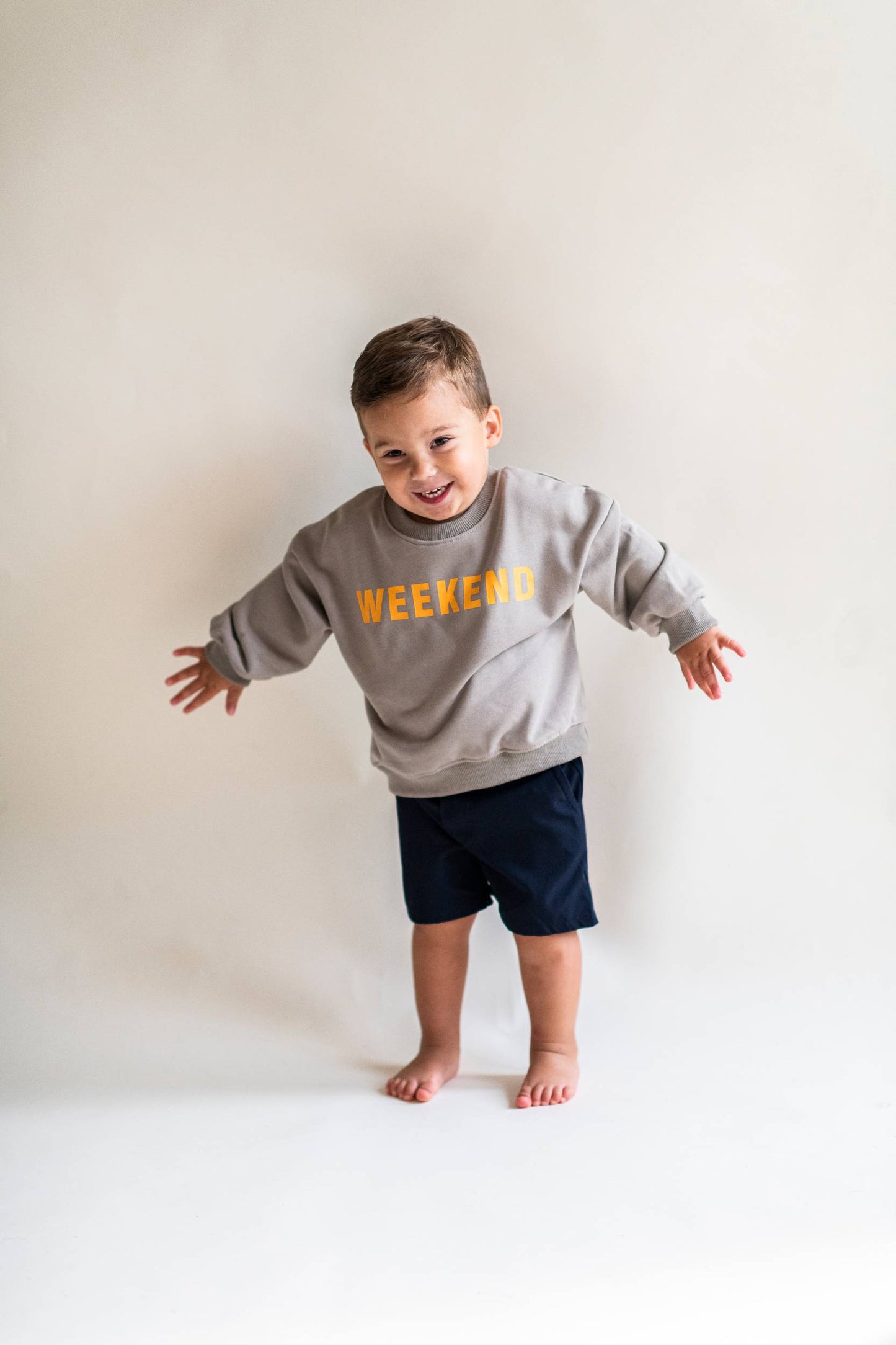 Weekend Vibes Toddler Sweatshirt – Cozy Kids Crewneck Pullover
