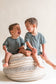 Toddler Two-Piece Everyday Set – Neutral Kids Loungewear - Blush and Dusty Teal