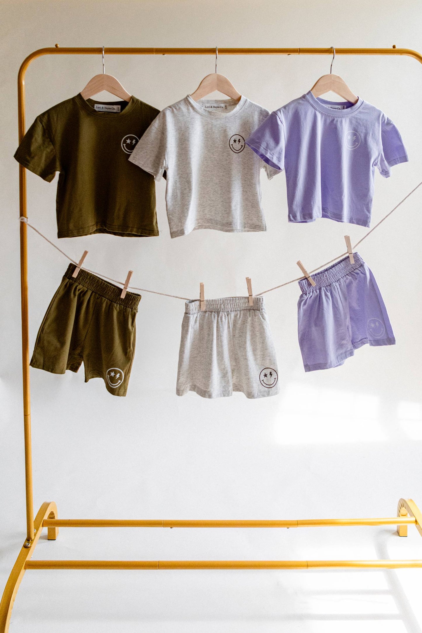 Kids Smiley Face Shorts Set – Soft & Stylish Summer Outfit for Toddlers