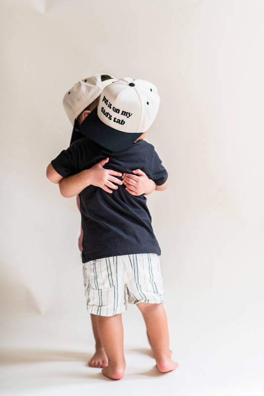 Kids/Baby Two Tone Vintage Cap - Put It on My Dad's Tab : Medium/Large